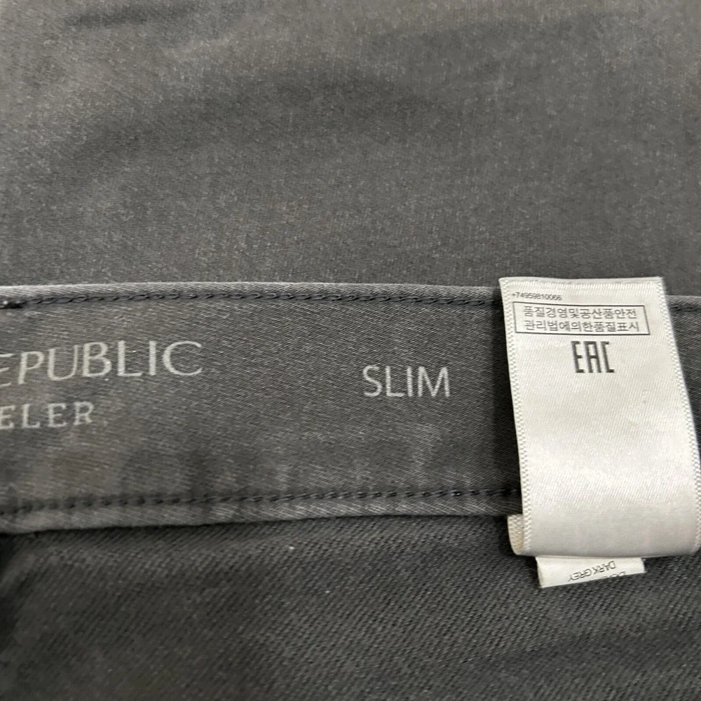 Banana Republic Pants Mens 36x34 Gray The Traveler Slim Fit Five Pockets Stretch